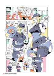 comic dragon_girl dragoness giantess humor inmate modern_mogal monster_girl prison_guard shepherd0821 tagme