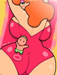 1boy 1girls ass beach beach_towel big_ass big_breasts blush blushing bouncing bouncing_on_ass breasts bubble_butt busty butt chibi curvaceous curvy curvy_figure female ginger ginger_female ginger_hair green_eyes heart hourglass_figure huge_ass huge_breasts jessica_rabbit jiggle jiggling_ass large_ass large_breasts larger_female looking_back makeup male oc plant plant_humanoid red_body red_skin red_swimsuit sand sunbathing swimming_trunks swimsuit swimwear tomato tomato_(okami_tomato) who_framed_roger_rabbit zxtomatofan