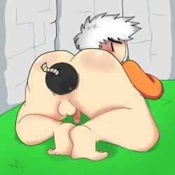 1boy anal bomber_friends buttplug male_focus object_insertion solo
