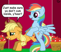 applejack_(mlp) caelenvasius friendship_is_magic my_little_pony rainbow_dash_(mlp) smooth_skin