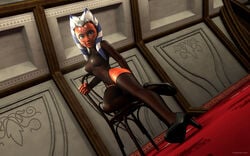 1girls 2012 3d ahsoka_tano chair clone_wars coruscant high_heels jedi jedi_padawan kondaspeter senate_building star_wars tagme the_clone_wars:_season_four togruta