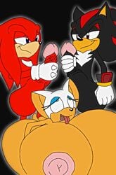 breast_expansion comic hyper knuckles_the_echidna rouge_the_bat shadow_the_hedgehog sonic_(series) supersonicrulaa what