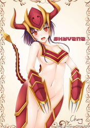 cheng league_of_legends red_eyes shyvana tagme