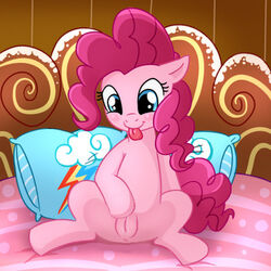 earth_pony equine female female_only feral friendship_is_magic front_view fur hair hooves madmax mammal masturbation my_little_pony pillow pink_fur pink_hair pinkie_pie_(mlp) pony pussy sitting solo spread_legs tagme tail tongue