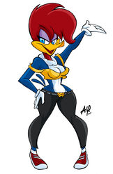 1girls alternate_body_type alternate_breast_size anthro bird breasts curvy feathers female tagme the_woody_woodpecker_show toonamix winnie_woodpecker