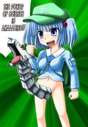 crossover cyber_dragon nitori_kawashiro science touhou yu-gi-oh!