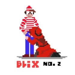 1boy 1girls blix carmen_sandiego crossover fellatio female male oral oral_sex pixel_art sprite_art straight waldo where's_waldo where_in_the_world_is_carmen_sandiego white_background