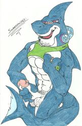 anthro bull_sharkowski cartoon_network male my_gym_partner's_a_monkey tagme