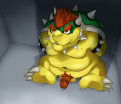 bowser green_shell koopa male_only mario_(series) nikumaron nintendo shell spiky_shell tagme