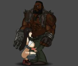 2d 2d_animation animated barret_wallace cheating cheating_girlfriend dark-skinned_male dark_skin female final_fantasy final_fantasy_vii human interracial playshapes tifa_lockhart