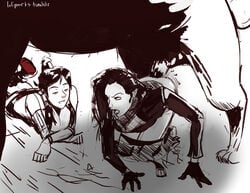 2girls angry asami_sato avatar_legends clothing female human interspecies korra male male/female naga_(avatar) polar_bear_dog polyle rape straight the_avatar the_legend_of_korra water_tribe zoophilia