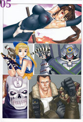 armor curvy erect_nipples hagane hayate_junis jacket kaen mask nipples psikyo sengoku_ace sengoku_blade sengoku_cannon skull smile