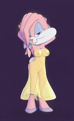 babs_bunny color female female_only furry gentlemanpaux pink_fur rabbit solo tiny_toon_adventures uncensored warner_brothers