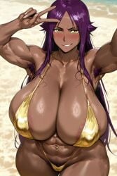 1female 1girls ai_generated armpit_hair armpits ass big_ass big_breasts bleach breasts curvy curvy_body curvy_female curvy_figure female female_only kunaboto_(style) mature mature_body mature_figure mature_woman milf pubic_hair pubic_stubble shihouin_yoruichi solo solo_female tagme thick thick_ass thick_thighs thighs voluptuous voluptuous_female wide_hips