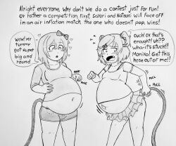 2girls belly belly_expansion big_belly doki_doki_literature_club girls_only hose hose_in_butt hose_inflation inflation natsuki_(doki_doki_literature_club) ronic_lagann sayori_(doki_doki_literature_club) tagme