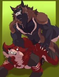 absurd_res anal anal_sex animal_genitalia arfang_ragnarok_fenrisulfr bodily_fluids canid canine canine_genitalia cum cum_in_ass cum_inside dabuttlion duo fangs genital_fluids genitals glowing glowing_eyes hi_res hyper male male/male male_penetrated mammal muscular mythological_canine mythological_creature mythology penetration penis smile teeth teeth_showing werecanid werecanine werecreature werewolf weskers