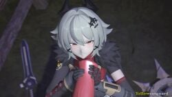 3d animated bestiality caesar_king caesar_king_(zenless_zone_zero) clothed cum_in_mouth handjob horse horsecock hoyoverse king_caesar penis_lick sfm sound source_filmmaker tagme video yellowcatguard zenless_zone_zero zoophilia