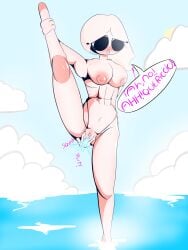 beach big_breasts big_pupils female_focus kuxxx lifting_leg masturbation pink_nipples pink_pussy pussy_ejaculation pussy_juice solo solo_female solo_focus spread_legs spread_pussy vagina vaginal_fluids vaginal_juices vaginal_masturbation xiaro xiarorule