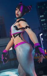 1girls 3d asian asian_female ass athletic athletic_female back back_view breasts bubble_ass bubble_butt clothed clothing crazy_eyes edit female female_only fighter hourglass_figure human juri_han korean large_breasts light-skinned_female light_skin medium_breasts shizzyzzzzzz solo south_korean street_fighter street_fighter_6 tongue tongue_out voluptuous watermark