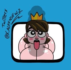 1girls ass big_breasts clash_royale emoji emote_(clash_royale) princess_(clash_royale) x_alexnsfw2