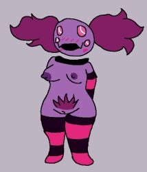 1girls blush breasts c3llspite embarrassed female gloomy_(gloomy_yeah) nude pubic_hair pussy