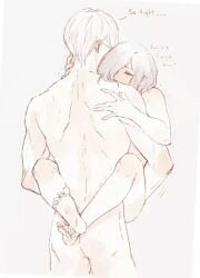 1boy1girl 2017 age_difference arima_kishou artist_request ass blue_hair blush butt_crack closed_eyes english english_text female glasses holding_partner kirishima_touka legs_wrapped_around_partner light-skinned_female light-skinned_male light_skin male male/female muscular muscular_male naked naked_female naked_male no_visible_genitalia nude nude_female nude_male older_male_and_younger_female sex sketch standing standing_sex talking talking_to_self tokyo_ghoul tokyo_ghoul:re trembling unknown_artist white_background white_hair