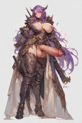 ai_generated breasts_out cock_out fantasy futanari huge_cock omegaolsonnsfw omegaolsonwwe original original_character paladin perchance_ai