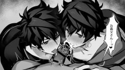 blowjob cum_in_mouth gay gay_blowjob iwatani_naofumi male male/male/male male_focus male_only mokum09 tate_no_yuusha_no_nariagari the_rising_of_the_shield_hero tongue_out yaoi