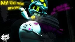 1boy 1boy1girl 1girls 3d ass belly belly_expansion big_ass big_belly big_butt butt butt_expansion face_in_ass fat_ass fat_butt female fully_clothed glitch_productions grabbing_ass hat huge_ass huge_butt m-ris male murder_drones n_(murder_drones) purple_hair robot sfm sniffing sniffing_ass source_filmmaker text thick_ass thick_butt uzi_(murder_drones) white_hair yellow_eyes