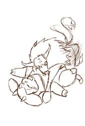 female fur furry interspecies male miltank monochrome pokemon pokemon_(species) sex sketch straight tauros thrusting