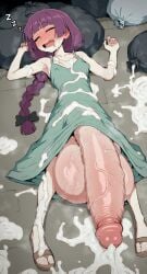 1futa after_cum ai_generated balls big_balls big_breasts big_penis blush bocchi_the_rock! breasts closed_eyes creamy_cum cum cum_drip cum_everywhere cum_on_body cum_on_floor drunk erect_nipples excessive_cum fangs female futa_only futaalover futanari garbage gigantic_penis green_dress hairbow handsfree_ejaculation hiroi_kikuri huge_balls intersex large_balls large_testicles lying open_mouth outdoors penis penis_under_clothes penis_under_skirt purple_hair saliva saliva_trail sandals sidelocks single_braid sleeping slender small_breasts thick_cum trash trembling veiny_balls veiny_penis veiny_testicles