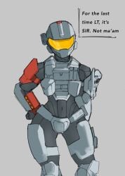 big_thighs cute dialogue femboy halo halo_(game) halo_(series) scorpion_punch spartan_(halo) spl4ts text