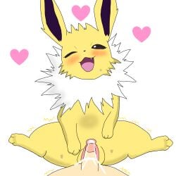 black_eyes blush clitoris cum cum_in_pussy cum_inside digital_media_(artwork) duo eyelashes fangs female female_focus feral furry genital_fluids genitals happy happy_sex heart hi_res human internal jolteon larger_male light-skinned_male looking_at_viewer lying male male/female male_human/female_pokemon mammal nintendo nude on_back one_eye_closed open_mouth penetration penis pink_pussy pokemon pokemon_(species) pokephilia pov pussy sex simple_background size_difference smaller_female smile spikes spread_legs sweat tagme teeth testicles vagina vaginal_penetration video_games xray_view yellow_fur zoophillia