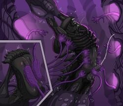 alien alien_(franchise) alien_boy alien_humanoid feet genital_fluids male_xenomorph masturbation penis tickle_torture tickling xenomorph