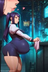 aftermath ai_generated busty cheating commission female huge_ass indoors julianne_stingray long_hair netorare patreon patreon_url patreon_username pregnant pregnant_female purple_hair sinderellaart thick thick_legs thick_thighs twintails va-11_hall-a video_game_character video_games voluptuous