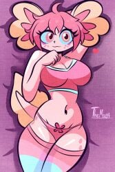 axolotl_girl bra diego_mejia panties thighhigh_stockings vitzypie