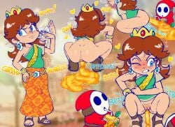 1boy 1boy1girl 1girls 2020s 2025 2d 2d_(artwork) 2d_artwork accurate_body_type accurate_proportions anus anus_focus back_view bottomless clenched_teeth clenching_belly colored_scat desperate desperate_to_poop desperation discord_source dress dress_lift edible_scat female female_focus female_only food food_in_ass food_scat gurgle gurgling gurgling_noise happy hexanne high_quality high_resolution highres holding_stomach human human_only humanoid humanoid_genitalia ice_cream ice_cream_cone mario_(series) multiple_views need_to_poop nintendo orange permafrost_(artist) princess princess_daisy pussy pussy_lips rosalina scat shitting shy_guy starveil_(artist) sweat sweating sweaty two_frame_image two_frame_sequence unusual_scat