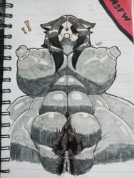 1girls big_breasts hairy_pussy huge_breasts little_cat looking_at_viewer mal0 malo pubic_hair scp-1471 scp-1471-a scp_foundation skull_head