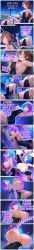 2girls ai_generated backless_outfit bare_legs blue_eyes blue_hair breast_expansion breast_growth brown_hair cocktail comic cunnilingus fondling_breast gigantic_breasts green_eyes hair_between_eyes heterochromia huge_breasts large_breasts large_nipples multicolored_hair neon_hair neon_lights night nipple_licking nipple_play nipple_suck pole pole_dancer pole_dancing purple_eyes purple_hair pussy_eating pussy_juice pussy_lips sideboob swept_bangs yuri
