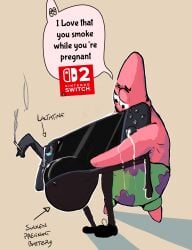 2boys bitch breasts cursed cursed_wholesome cute_eyes dan_schneider's_fault dirty_dan_did_this edit funny gay high_quality highres homiesexual lactating lactation male male/male male_only male_pregnancy meme mpreg naked nellies_nest_(artist) nickelodeon nintendo nintendo_switch nintendo_switch_2 owo patrick_star pregnant shitpost smoking spongebob_squarepants spongebob_squarepants_(character) tagme uwu wholesome yaoi