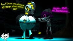 1boy 1boy1girl 1girls 3d ass belly belly_expansion big_ass big_belly big_butt butt butt_expansion fat_ass fat_butt female fully_clothed glitch_productions hat huge_ass huge_butt m-ris male murder_drones n_(murder_drones) pink_eyes purple_hair robot sfm source_filmmaker tail text thick_ass thick_butt uzi_(murder_drones) white_hair yellow_eyes