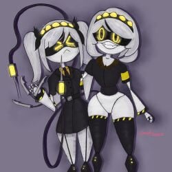 2girls female female_only j_(murder_drones) murder_drones not_porn robot robot_girl side_by_side thick_thighs v_(murder_drones) wholesome