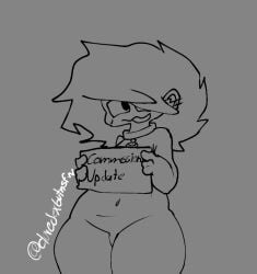 belly big_thighs chubby chubby_femboy clovedex_(artist) clover_(clovedex) commission dog_collar earrings femboy gay male naked nervous nude nude_male piercing small_penis