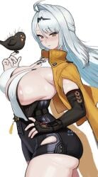 areola_slip areolae big_ass bird looking_at_viewer pulling_clothing tagme tagme_(artist) wip yixuan_(zenless_zone_zero) zenless_zone_zero