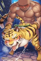 ai_generated anthro bara furry furry_male game gay kl_99 male male/male male_only taketora_(yasha) tiger yasha:_legends_of_the_demon_blade