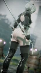 1girls 3d big_ass big_breasts breasts bust busty curvaceous curvy curvy_figure female hips huge_ass huge_breasts humanoid large_ass large_breasts light-skinned_female light_skin mature mature_female nier nier:_automata nier_(series) platinum_games ruru3dx slim_waist thick thick_hips thick_legs thick_thighs thighs voluptuous waist wide_hips yorha_2b