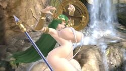 3d areolae ass bimbo breasts deity gigantic_breasts goddess green_hair huge_areolae huge_ass huge_breasts huge_nipples kid_icarus large_ass large_breasts long_hair nipples palutena very_long_hair