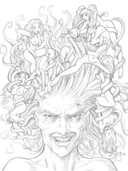 breasts chocker chocking coiled coiled_up damsel_in_distress did gorgon greek_mythology grinning hair_bondage imminent_oral imminent_penetration medusa medusa_(character) medusa_(greek_mythology) molestation monochrome monster multiple_girls nipples nude nude_female old_woman oral peril prehensile_hair restrained signature signature_artist_name steveoreno strangling tentacle tentacle tentacle_around_arm tentacle_around_leg tentacle_around_waist tentacle_around_wrist tentacle_between_breasts tentacle_between_legs tentacle_bondage tentacle_coil tentacle_hair tentacle_in_mouth tentacle_molestation trapped trapped_in_tentacles
