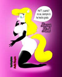 animaniacs anthro breasts color female female_only fur furry kneeling minerva_mink mink nipples side_view solo supergeorgesapiens tagme