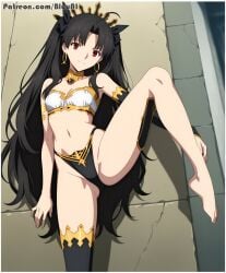 1girls ai_generated bikini bluu_ai fate/grand_order fate_(series) ishtar_(fate) leg_up solo